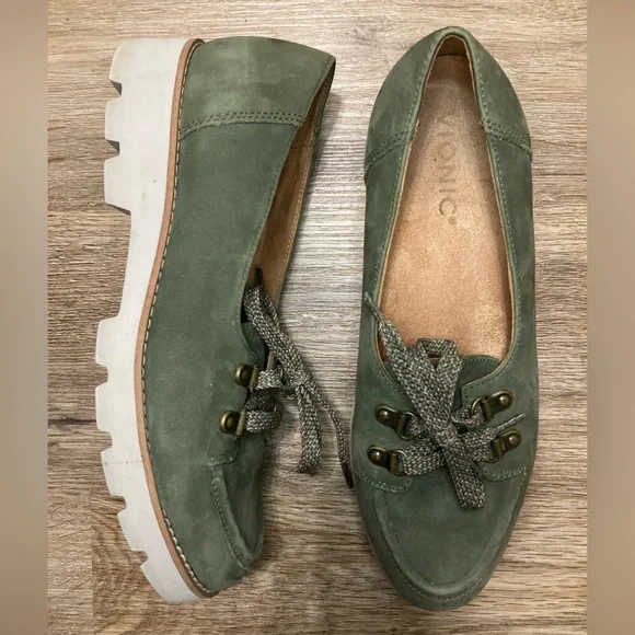 Vionic Olive Green Slip-On Loafers Vionic Willa 2.0 Suede Slip On Loafers | Dillard main image 4